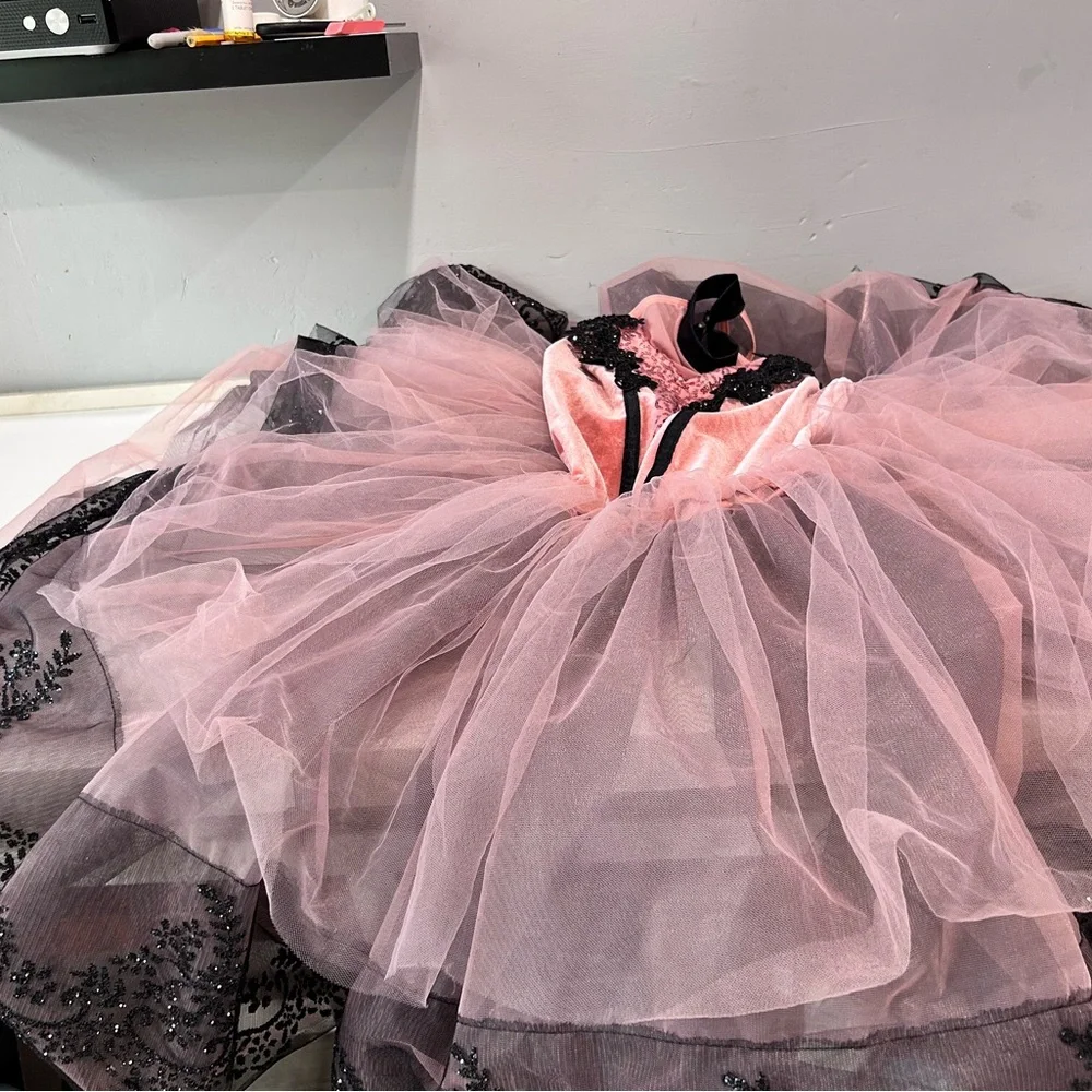 Weissman Pink and Black Dance Costume